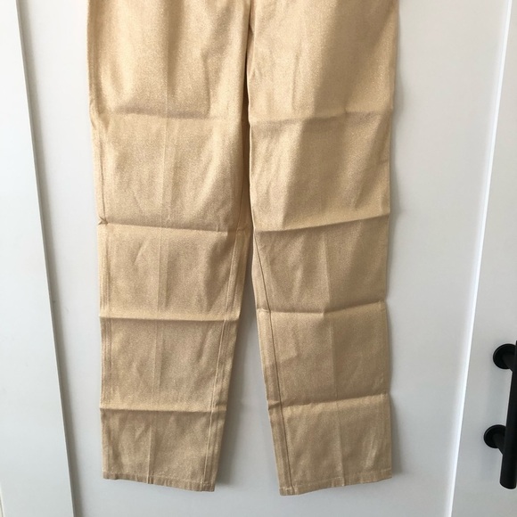 St. John Sport Gold Yellow Straight Leg Pants 6 - Picture 5 of 11